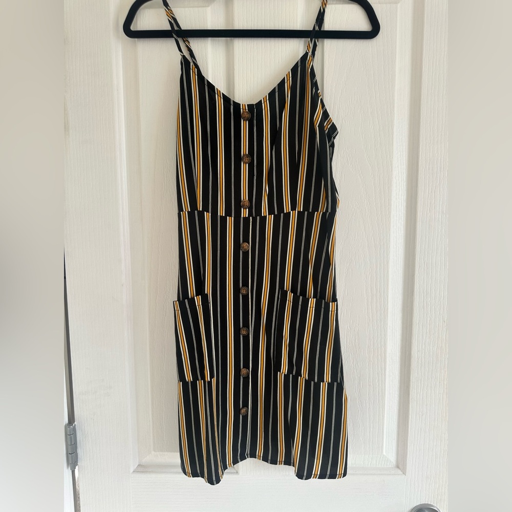 Garage Button Front Dress